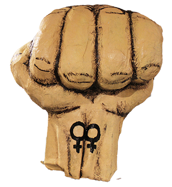 This is our parade FIST that went on display at Leather Archives & Museum. theFISTatLaMsm